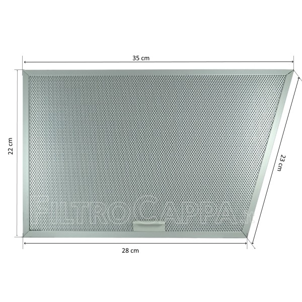 FILTRO DE METAL FRANKE FABER IZQUIERDO PARA CAMPANA FQD907XS 133.0017.021