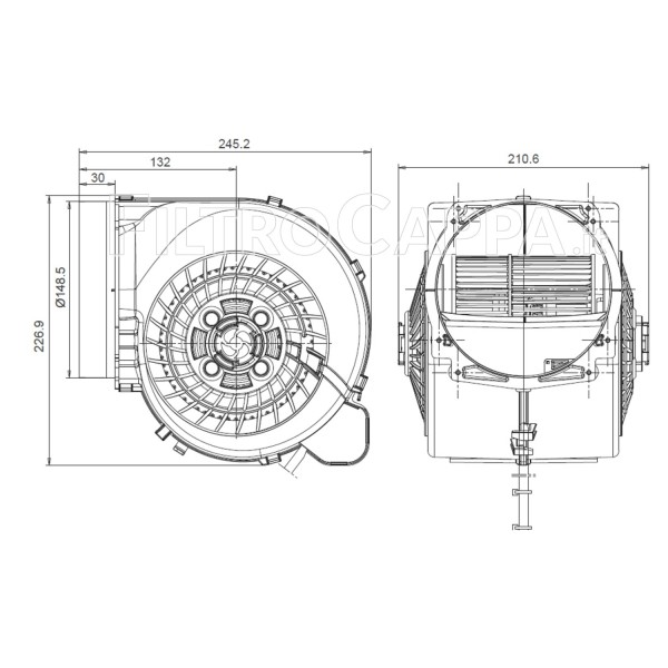 Motor FIME VEN0097182 850 MC/H 4 velocidades para exaustor ELECTROLUX MAXFIRE 141100800