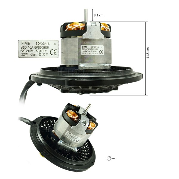 Motore Cappa Aspirante SMEG ELICA S80 - 40 ANP 8609SE S408601