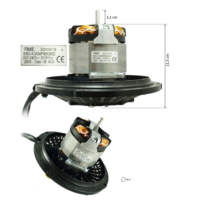 Moteur pour hotte SMEG ELICA S80 - 40 ANP 8609SE PIÈCE DE RECHANGE D'ORIGINE