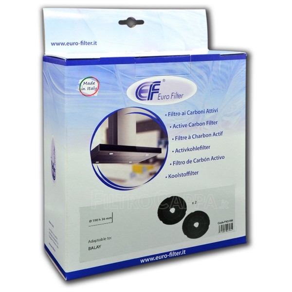 Charcoal Filter ( 2 Pcs ) Diameter 19 for Cooker Hood BARRIVIERA TRT FKS188