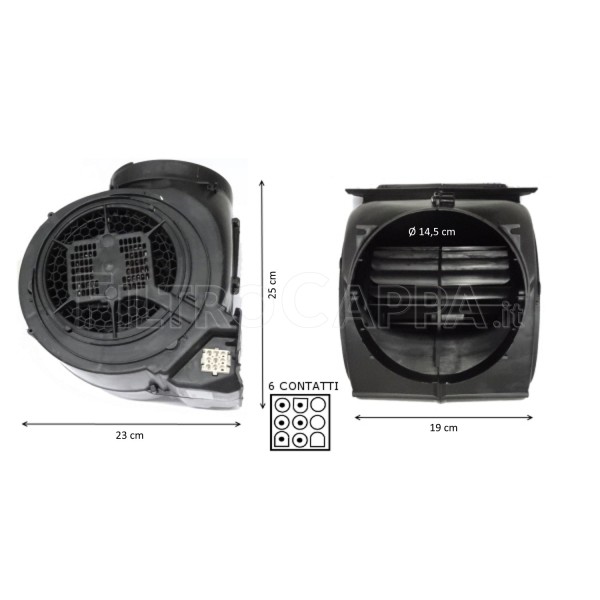 Motore per Cappa FABER 3 velocità filocomune 6 PIN K33P33 K SX 3V COM 133.0082.802