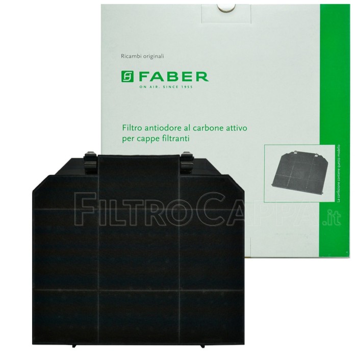 Filtro Carbone Attivo Originale 26,7 x 23,7 CM per Cappe Faber 112.0157.243