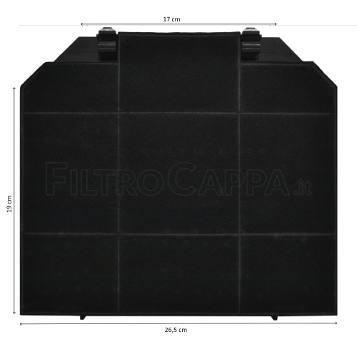 Filtre à charbon PIÈCES DE RECHANGE D'ORIGINE 26,7 X 23,7 CM pour hotte FABER 112.0157.243 2