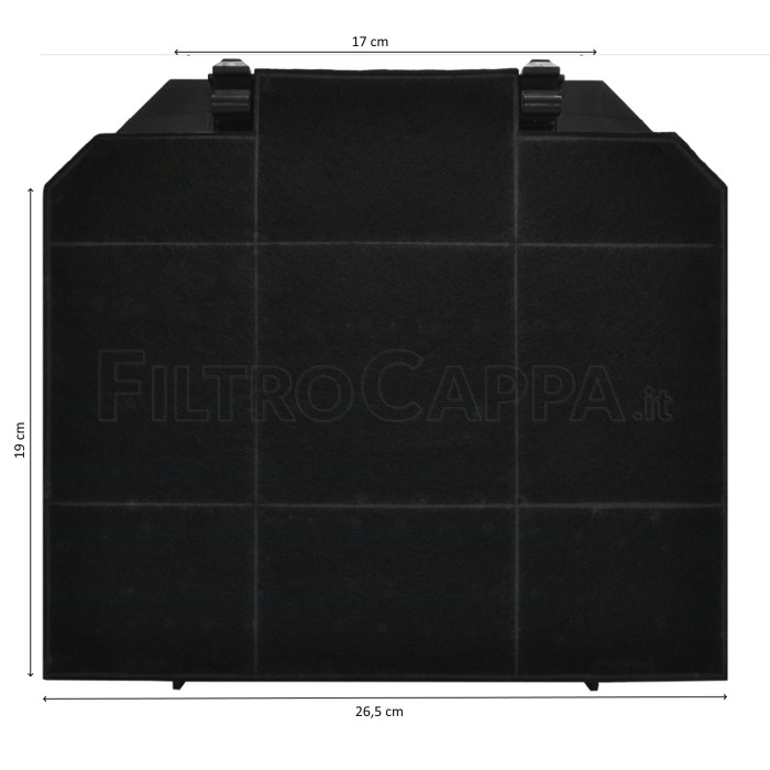 Filtre à charbon PIÈCES DE RECHANGE D'ORIGINE 26,7 X 23,7 CM pour hotte FABER 112.0157.243