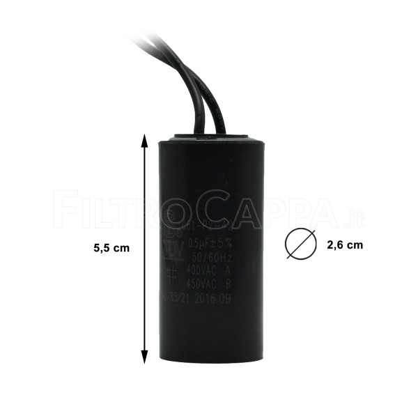 CAPACITORS FOR VORTICE MOTOR 0,5 UF 5.157.000.356