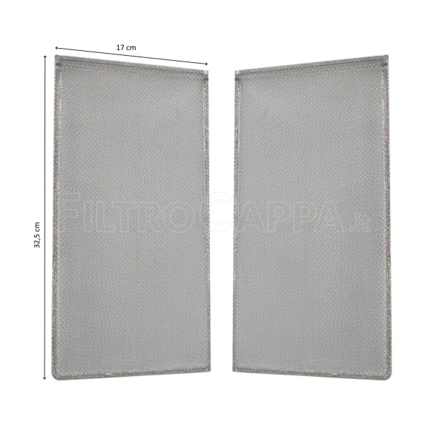 FILTRO METALLICO (CONF. 2 PEZZI) 17 x 32,5 CM PER CAPAPA FABER 6094034 112.0157.247 INCA SMART 70 FKA20