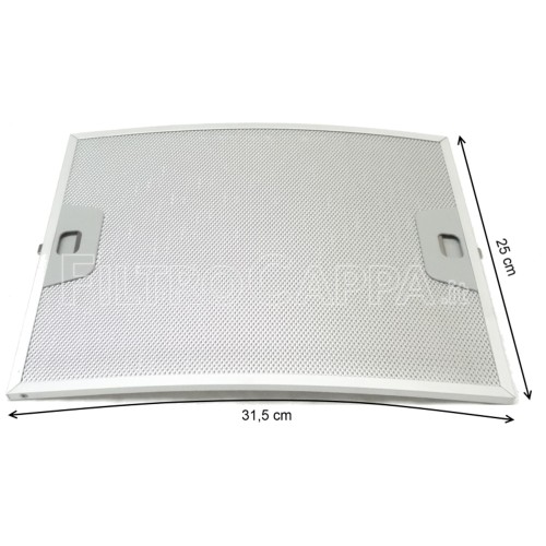 Filtro metallico alluminio 31,5 x 25 cm per Cappa FABER ARCO PLUS 133.0071.027
