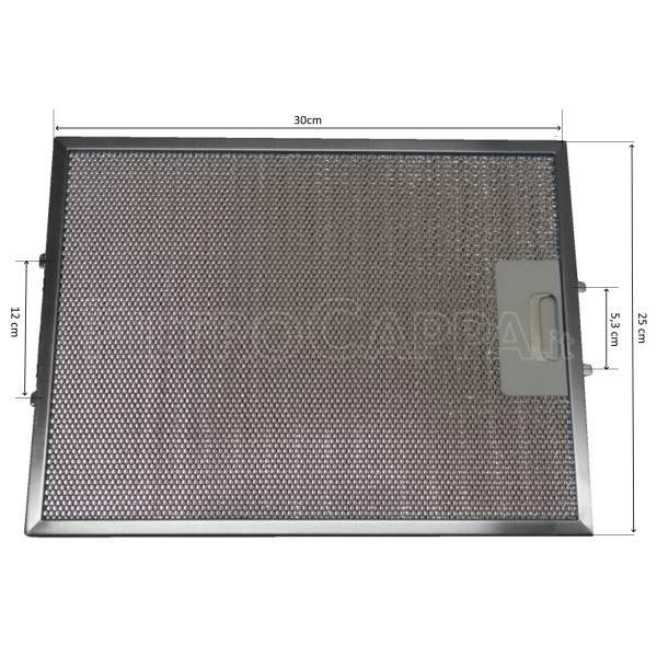 METAL FILTER FOR SMEG KSEG73 COOKER HOOD 25 x 30 CM 073410567