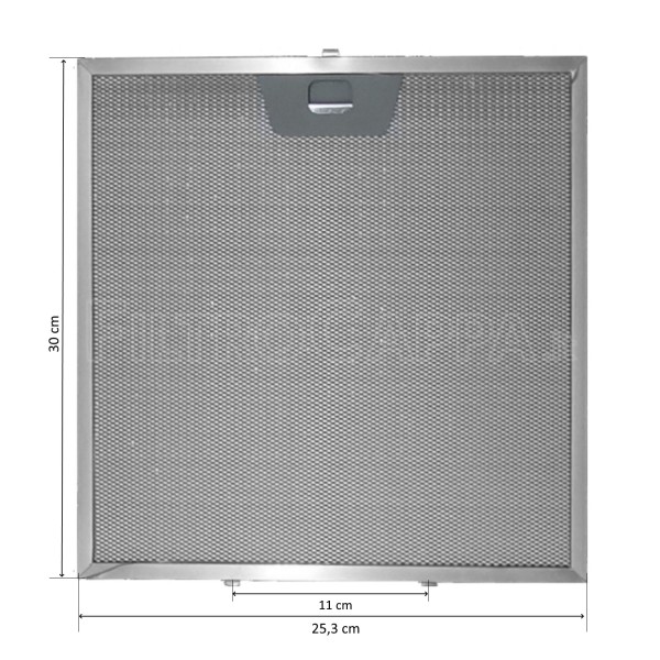 FILTRO METALLICO 25,3 X 30 CM ORIGINALE FABER FRANKE GALA STILO 133.0067.471