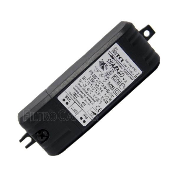 TRANSFORMATEUR ÉLECTRONIQUE POUR PROJECTEUR HALOGÈNE 12 VOLTS 60 WATTS