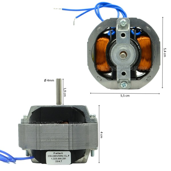 MOTORE PER ASPIRATORE VORTICE MOTORE BRONZINE M100 1.325.000.281