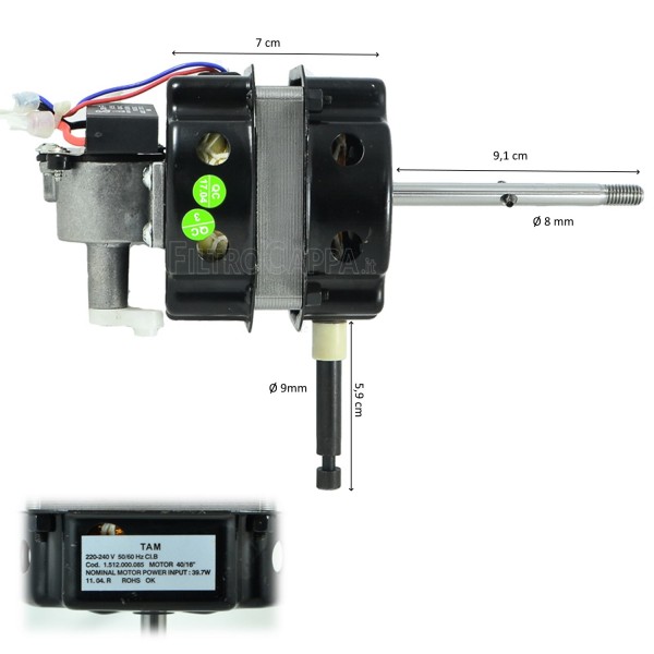 MOTOR PARA VENTILADOR VORTICE GORDON 40/16" 1.512.000.085