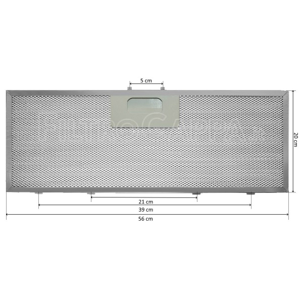 FILTRO CAPPA METALLICO 56 X 20 CM CM ELICA BOX IN BOXIN GRI0077330A