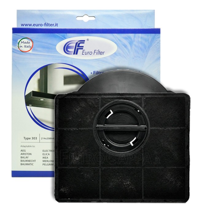 Filtro de carvão modelo 303 para exaustores FALMEC ELICA TURBOAIR ELECTROLUX FKS189 Filtro de carvão modelo 303 para exaustores FALMEC ELICA TURBOAIR ELECTROLUX FKS189