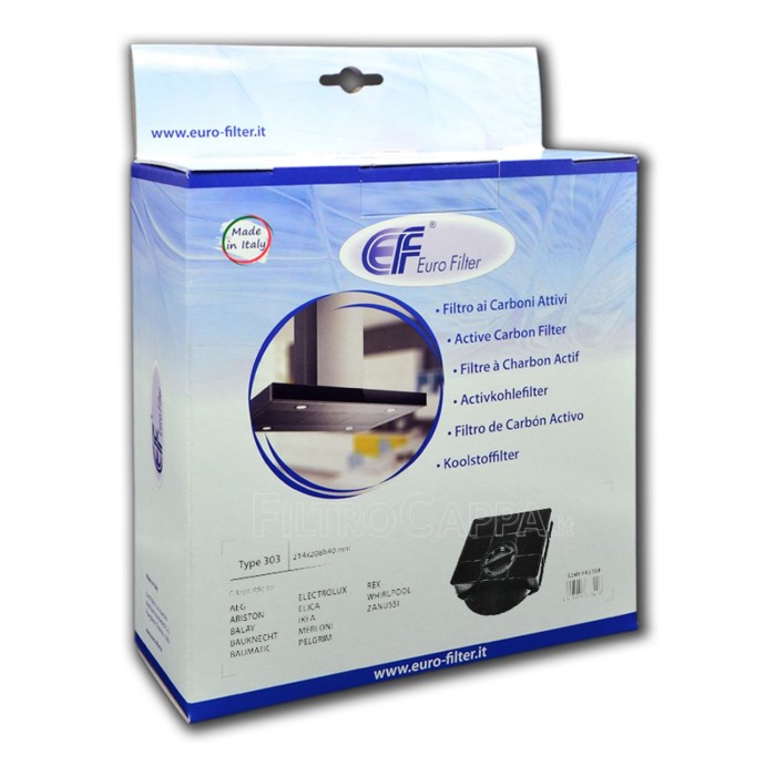 Aktivkohlefilter Modell 303 für Dunstabzugshauben FALMEC ELICA TURBOAIR ELECTROLUX FKS189