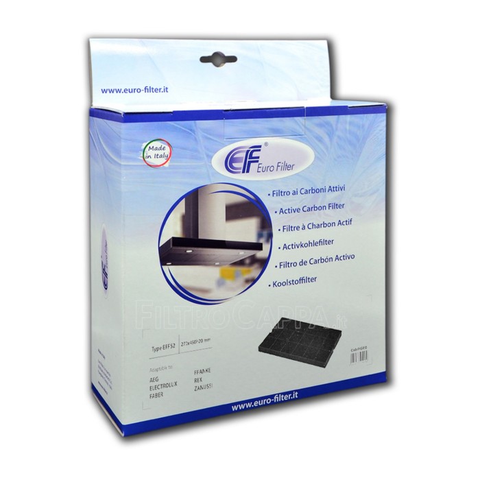 FILTRO DE CARBÓN 45 X 27 X 2 CM PARA CAMPANAS FABER FRANKE EFF52 ELECTROLUX