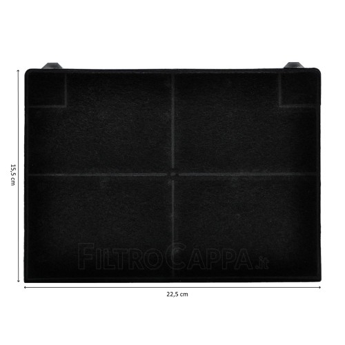 Filtro de carbón activado (paquete de 2) 15,5 x 22,5 cm FABER FRANKE ELECTROLUX FKS139