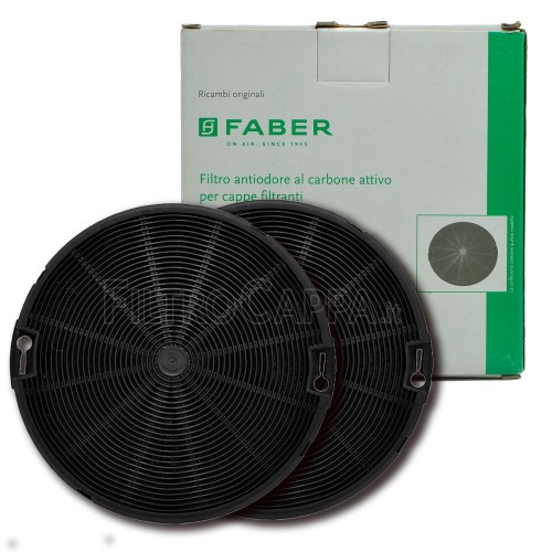 Set 2 coppie filtri ai carboni attivi per adatti per cappe Ilma - Faber -  Af Interni Shop