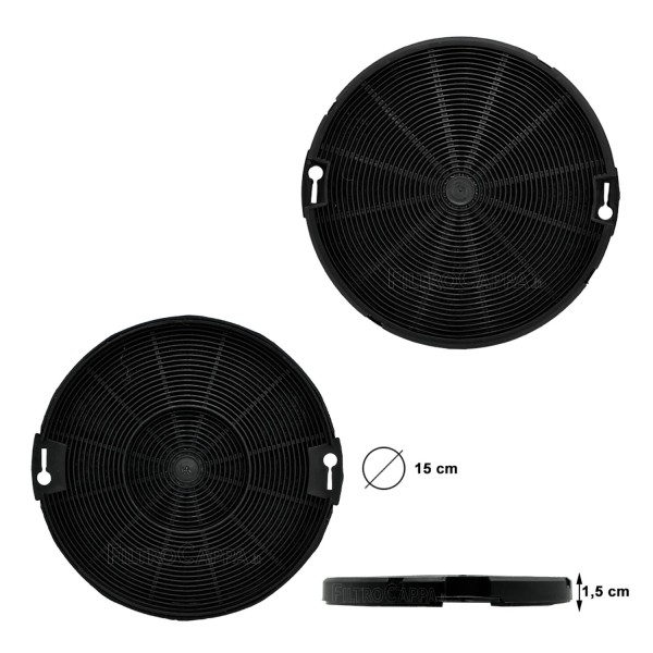 FILTRE À CHARBON ( 2 PCS ) DIAMÈTRE 15 X 1,5 CM POUR HOTTES DE CUISSON FABER FRANKE SMEG IKEA FILTRE À CHARBON ( 2 PCS ) DIAMÈTRE 15 X 1,5 CM POUR HOTTES DE CUISSON FABER FRANKE SMEG IKEA