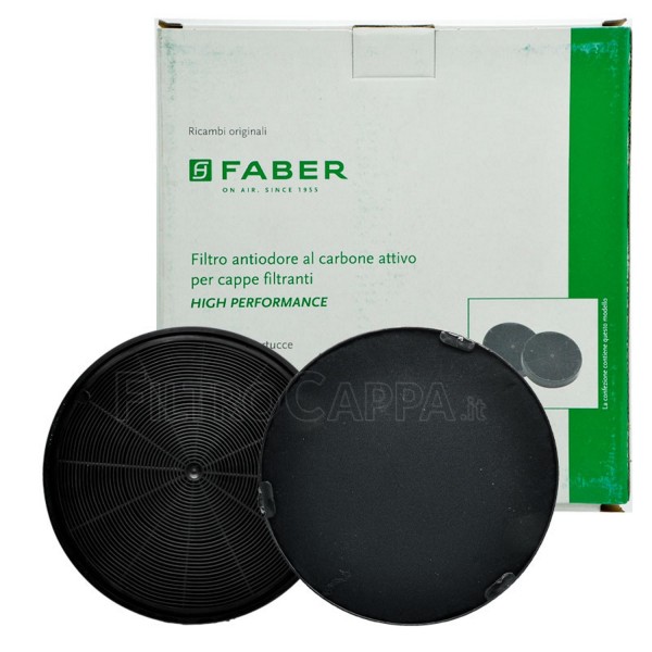 FILTRO DE CARVÃO DE ALTO DESEMPENHO (2 PCS) DIÂMETRO 19,6 X 3 CM PARA FABER FRANKE SMEG ELECTROLUX