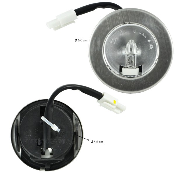 FOCO HALOGÊNIO INOX PARA CAPÔ 20 WATT 12 VOLT SMEG 826412135