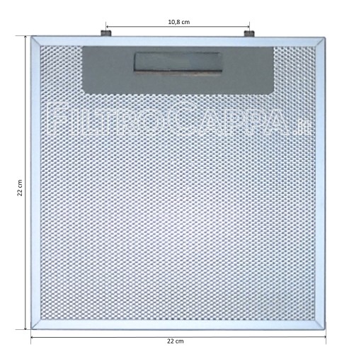 FILTRO DE METAL 22 X 22 CM PARA FABER INCA PLUS DISKO RANCH FIM 133.0071.347