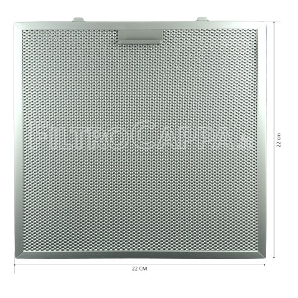 METAL FILTER 22 X 22 CM FOR COOKER HOOD FABER ASTRA AVELLANA MALAGA CORN BRIO INCA KIT 133.0018.677