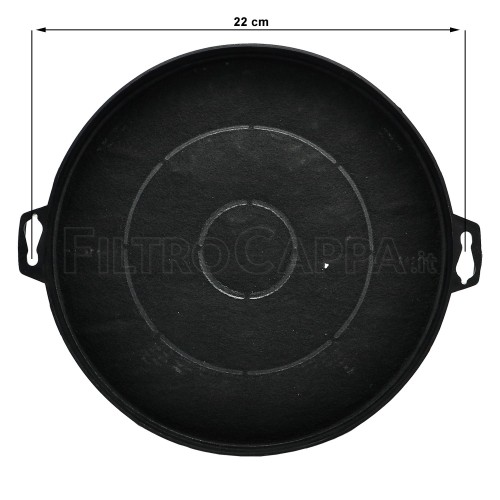 Kohlefilter (2 Stück) rund Durchmesser 21 cm für DUNSTABZUGSHAUBEN TIPO 2 103050102 FKS179 2