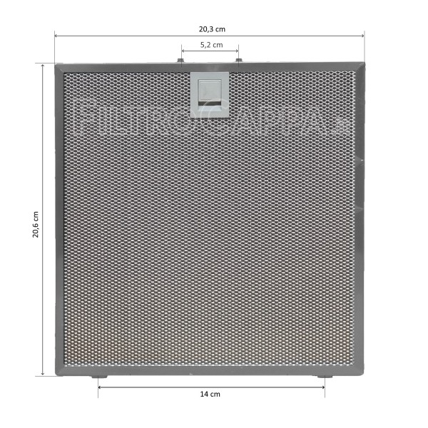 FILTRO METALLICO 20,3 X 20,6 CM PER CAPPA FALMEC VIRGOLA PLUS WALL 90 101079910