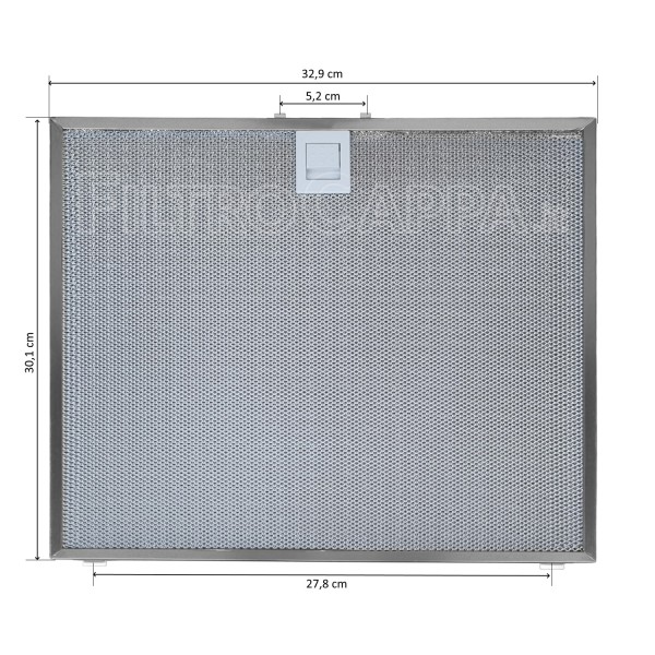 METALLFILTER 32,9 X 30,1 CM FÜR DUNSTABZUGSHAUBE FABER FRANKE SMEG 133.0342.693