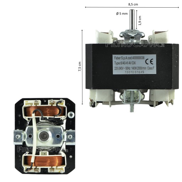 MOTOREN FÜR DUNSTABZUGSHAUBEN FABER 6/40-K 4V DX 400000038 4 GESCHWINDIGKEIT