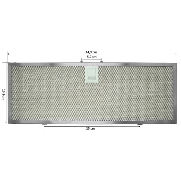 FILTRO DE METAL PARA CAMPANA FALMEC 44,9 X 16,1 CM 101080122