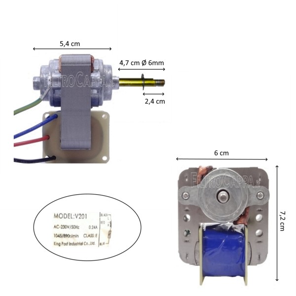 MOTOR V201 FÜR VORTICE DEUMIDO 20 1.515.000.132