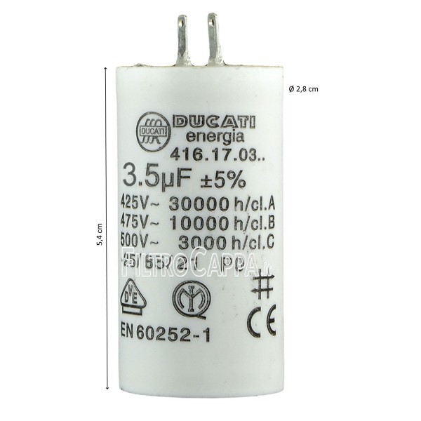 CAPACITOR FOR VORTICE MOTOR 3,5 uF 5.157.000.131