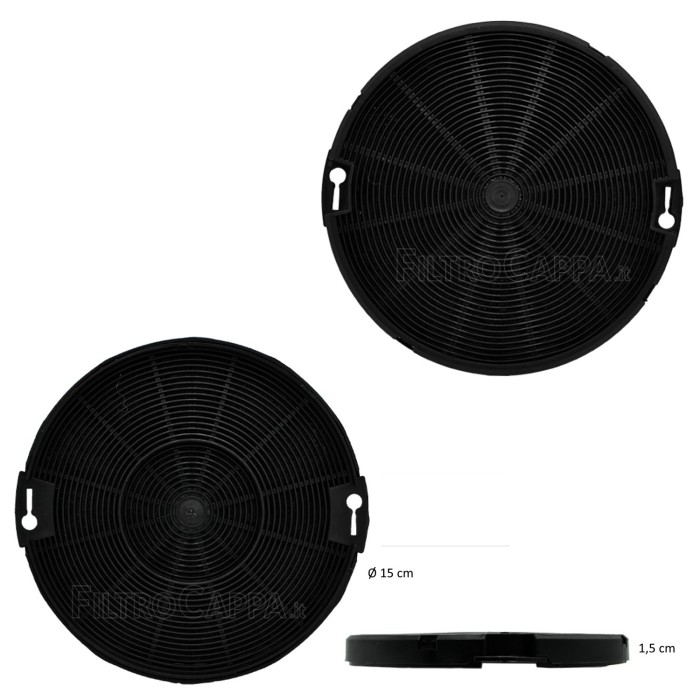 Kohlefilter (2 Stk.) Durchmesser 15 cm Dicke 1,5 cm Faber Franke Ikea Smeg FKS155