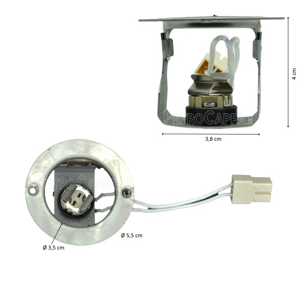 LAMPENHALTER FÜR DUNSTABZUGSHAUBE FABER UND SMEG 133.0057.313