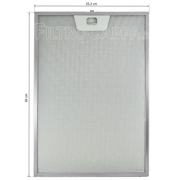 FILTRO METALLICO 25,2 X 36 CM RICAMBIO ORIGINALE FABER 133.0017.056