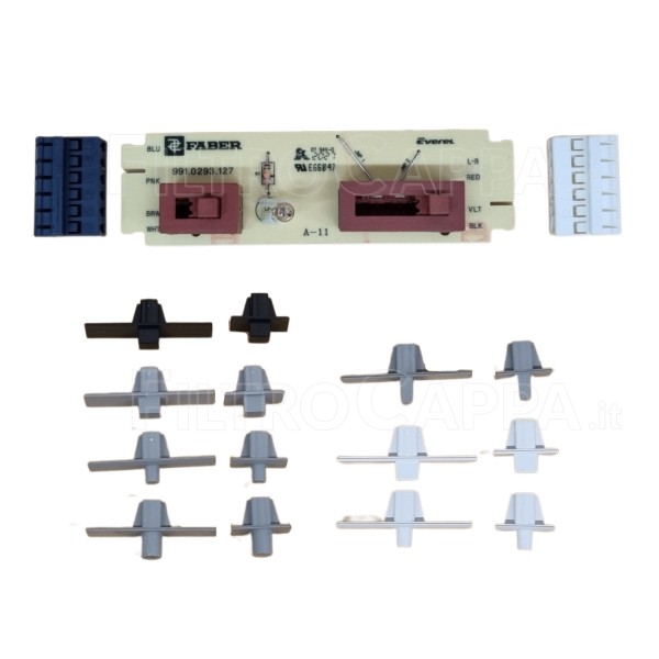 CURSEUR POUR COMMANDES DE HOTTE FABER 3 VITESSES ET VALEUR DE LUMIÈRE AVEC CLÉS 991.293.127 133.0078.891