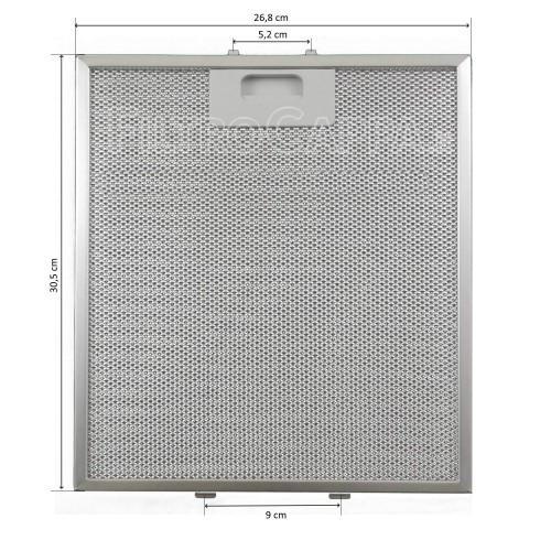 FILTRO METÁLICO PARA ELICA ELECTROLUX MAX FIRE 30,5 X 26,8 CM GRI0009219A