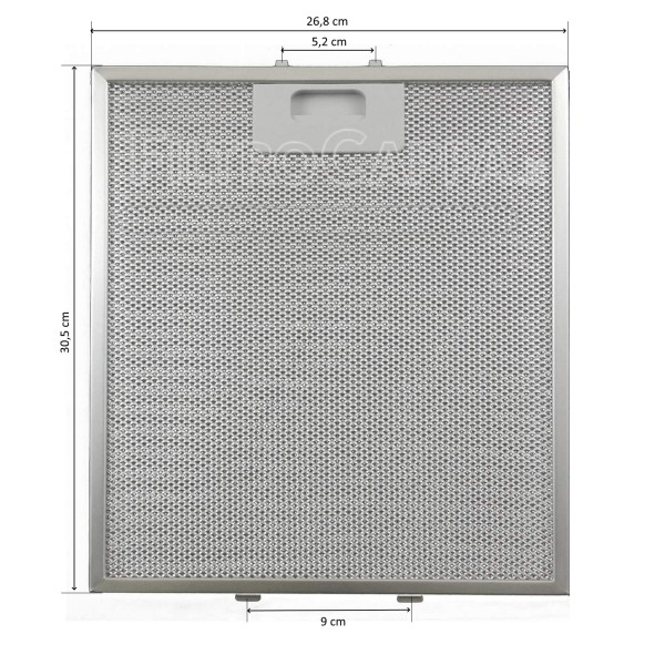 METAL FILTER FOR ELICA ELECTROLUX MAX FIRE 30,5 X 26,8 CM GRI0009219A