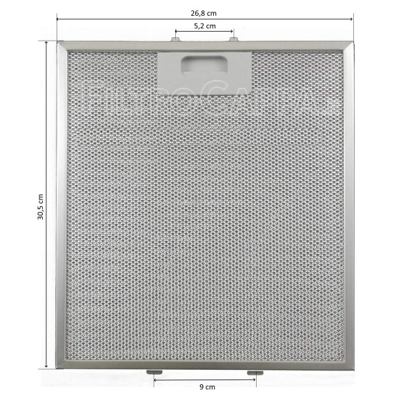 METALLFILTER FÜR DUNSTABZUGSHAUBEN ELICA ELECTROLUX MAX FIRE 30,5 X 26,8 CMGRI0009219A