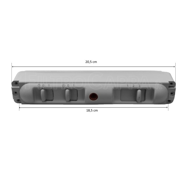 Panel de control deslizante de 3 velocidades y luz para campanas extractoras Faber AURA BRIO 133.0059.810 Panel de control deslizante de 3 velocidades y luz para campanas extractoras Faber AURA BRIO 133.0059.810
