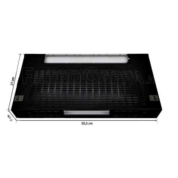 Griglia Nera Porta Filtro Cappa Incasso Estraibile Smeg Faber 2152 152 156 133.0067.834
