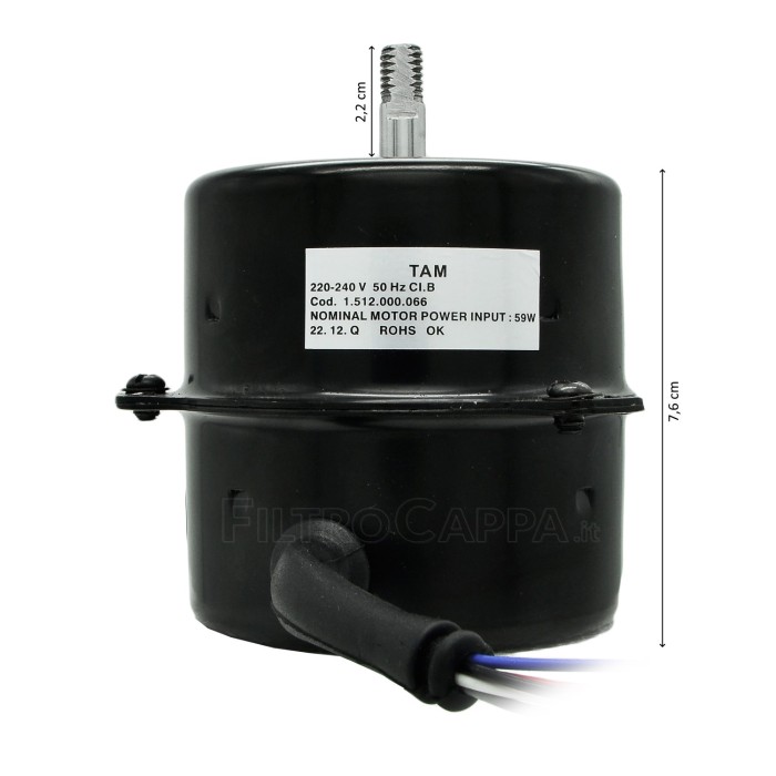 MOTEUR POUR ASPIRATEUR D'AIR VORTICE VORT PRESS 240 LL I CH75/25 1.512.000.066