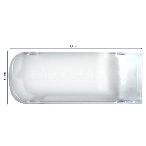 Cubierta de lámpara 17,5 x 6,7 cm para CAMPANA EXTRACTORA ELICA TURBOAIR TAMAYA