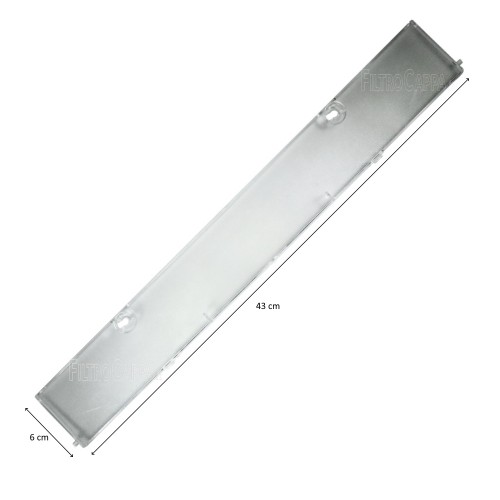 DIFUSOR DE LUZ 43 X 6 CM PARA CAMPANAS ELICA TURBOAIR PFF21 3001F