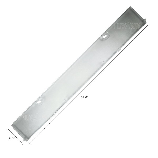 DIFUSOR DE LUZ 43 X 6 CM PARA CAMPANAS ELICA TURBOAIR PFF21 3001F