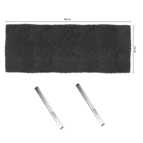 CHARCOAL FILTER IN POLYESTER 38 X 13 X 1 CM FOR AIRONE COOKER HOOD PCR10 ACFCRETT38X13X1025