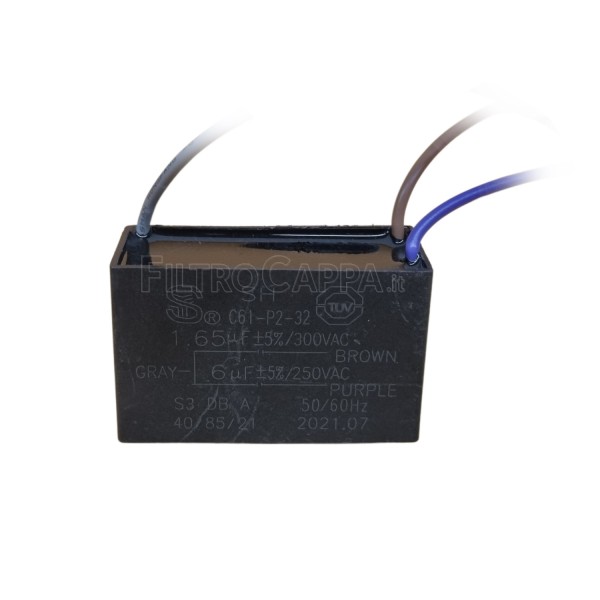 CAPACITOR 1,65 uF 6 uF FOR VORTICE 5.1577.000.466